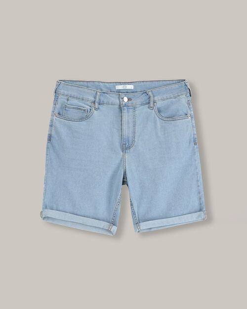 Bermuda Slim De Mezclilla Azul Cielo